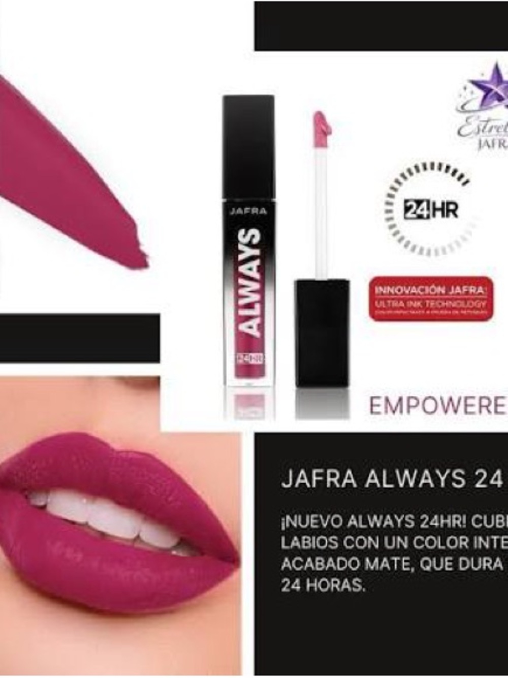JAFRA Always 24HR Matte Liquid Lipstick – Deep Fuchsia